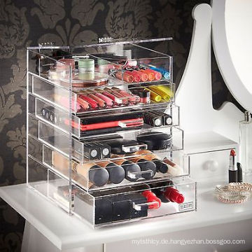 Großhandel Custom Black Acryl Make-up-Organizer mit Logo